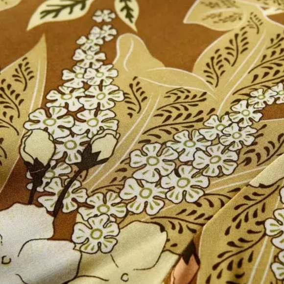 Long Sleeve Boho Floral Gypsy Print Dress Yellow - Picture 8 of 10